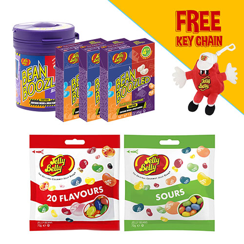 Get free big key chain when you buy Jelly Belly Bean Boozled Mystery Bundle + Assorted & Sour Flavors
