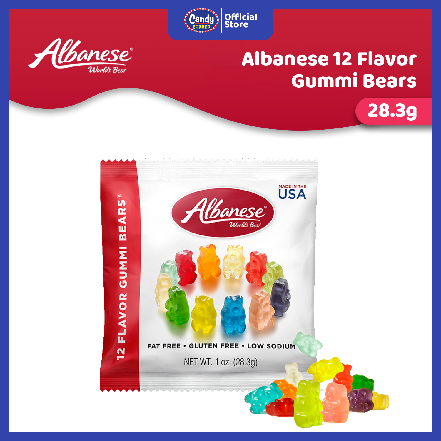 Albanese Mini 12 Flavor Gummy Bears 28.3g - Image 2