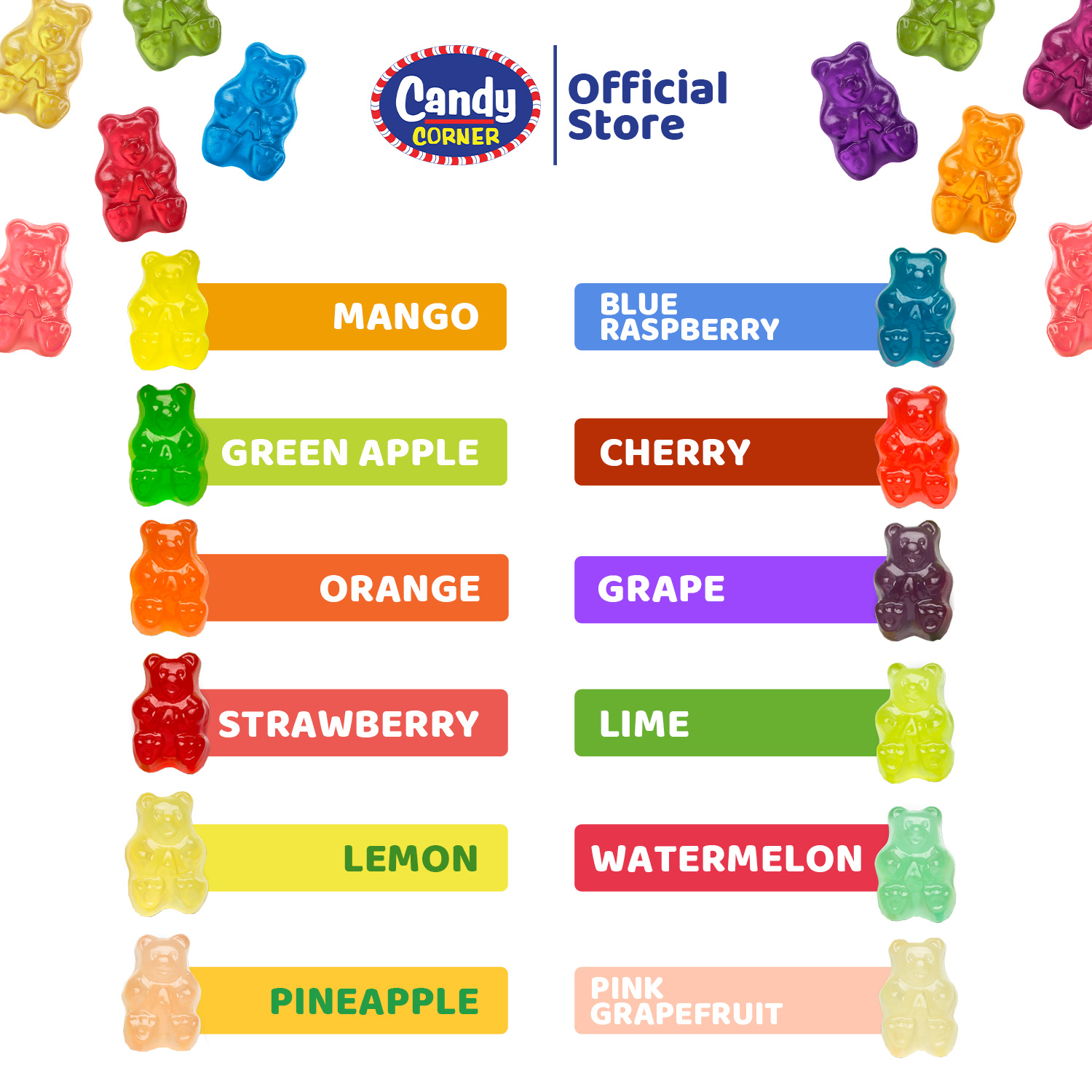 Albanese Sour 12 Flavor Gummy Bears 100g - Image 5