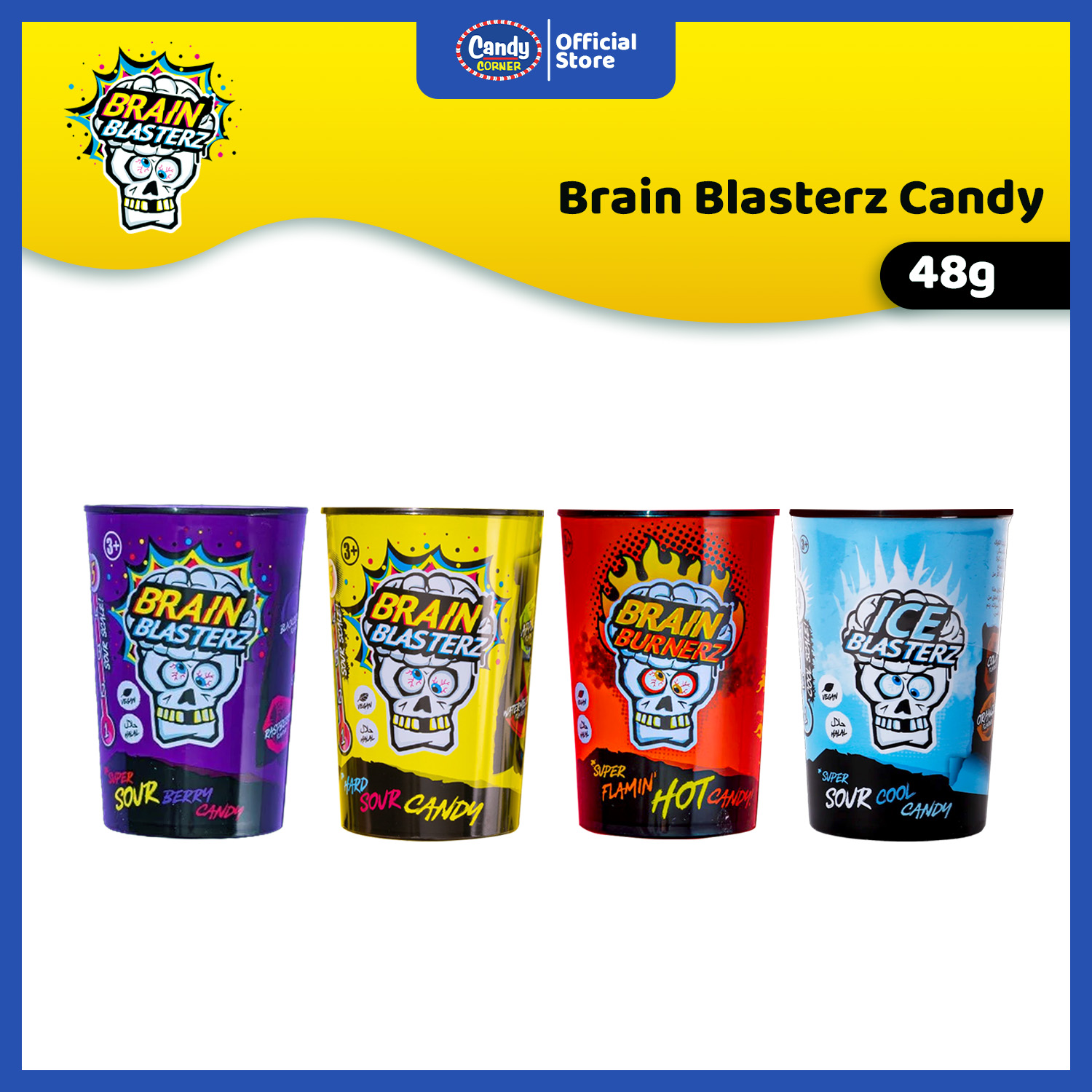 Brain Blasterz Super Sour Candy 48g