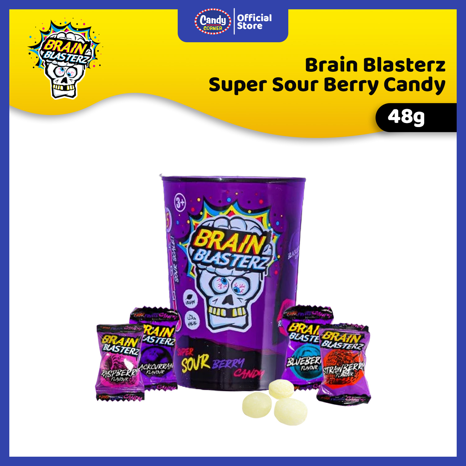 Brain Blasterz Super Sour Candy 48g - Image 4
