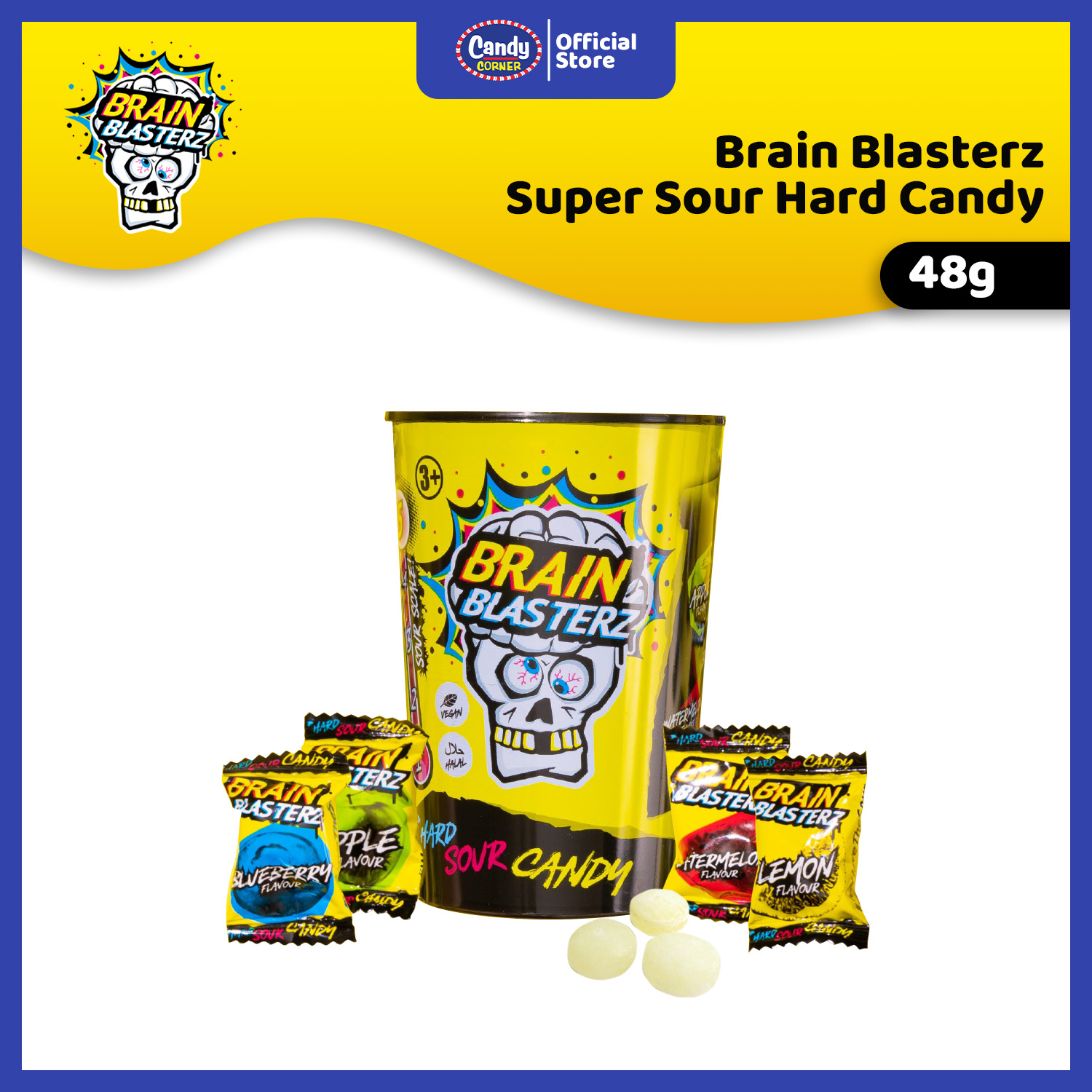Brain Blasterz Super Sour Candy 48g - Image 3