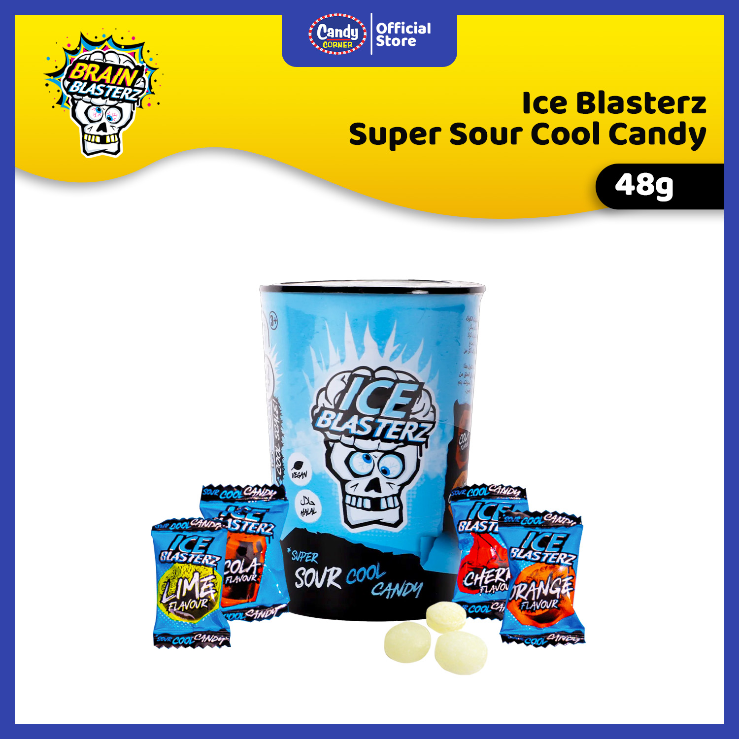 Brain Blasterz Super Sour Candy 48g - Image 2