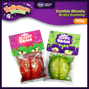Candy Corner Halloween Gummy Brain with Candy Gel