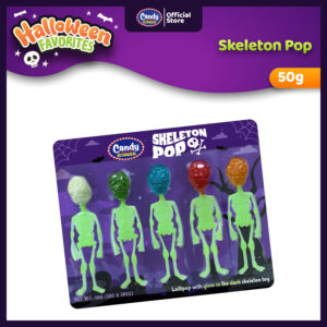 Candy Corner Halloween Skeleton Lollipop